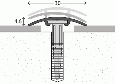 Лайсни за подови настилки Prinz; Myck Лайсна 30мм злато 90см.