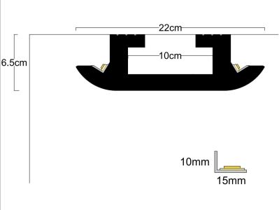 ПРОФИЛИ ЗА СКРИТО ОСВЕТЛЕНИЕ - XPS(екструдиран пенополистирол) LD-38