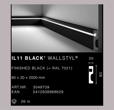 ПРОФИЛИ NMC NOËL & MARQUET - КОЛЕКЦИЯ WALLSTYL-HDPS IL 11 BLACK