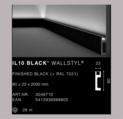 ПРОФИЛИ NMC NOËL & MARQUET - КОЛЕКЦИЯ WALLSTYL-HDPS IL 10 BLACK