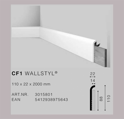 Первази от екструдиран полистирен HDPS CF 1