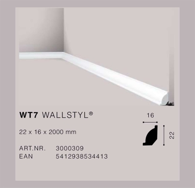 Первази от екструдиран полистирен HDPS WT 7