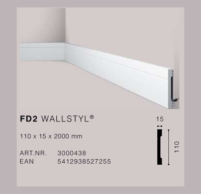 Первази от екструдиран полистирен HDPS FD 2