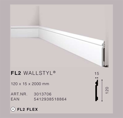 Первази от екструдиран полистирен HDPS FL 2