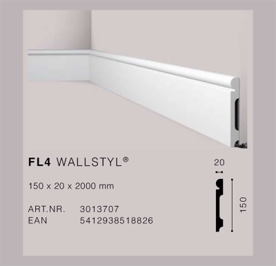 Первази от екструдиран полистирен HDPS FL 4