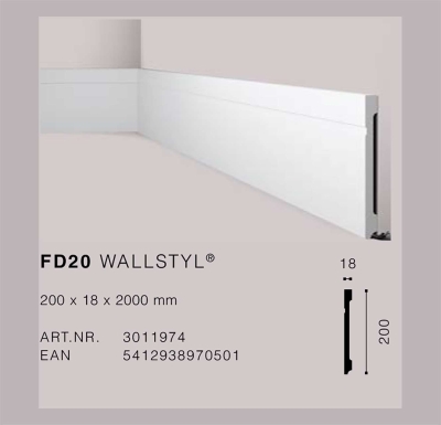 Первази от екструдиран полистирен HDPS FD 20