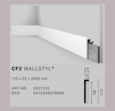 Первази от екструдиран полистирен HDPS CF 2