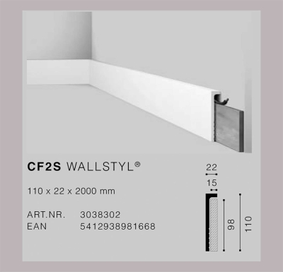 Первази от екструдиран полистирен HDPS CF 2 s