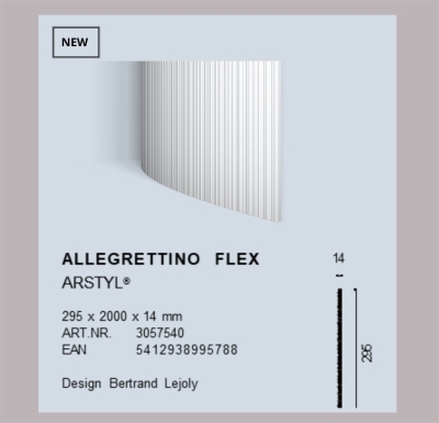 3D декоративни панели от полиуретан Wall panels ALLEGRETTINO FLEX