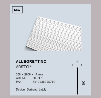 3D декоративни панели от полиуретан Wall panels ALLEGRETTINO