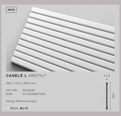 3D декоративни панели от полиуретан Wall Panels CANELE L