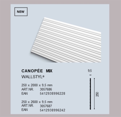 3D декоративни панели от полиуретан CANOPEE MIX