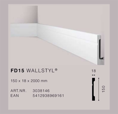 Первази от екструдиран полистирен HDPS FD 15