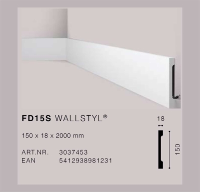 Первази от екструдиран полистирен HDPS FD 15 s