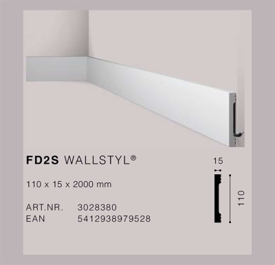 Первази от екструдиран полистирен HDPS FD 2 S