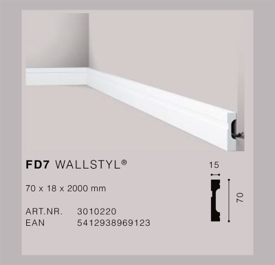 Первази от екструдиран полистирен HDPS FD 7