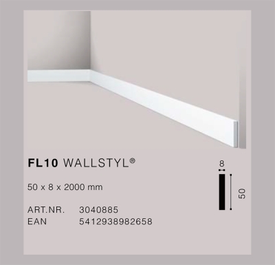 Первази от екструдиран полистирен HDPS FL 10