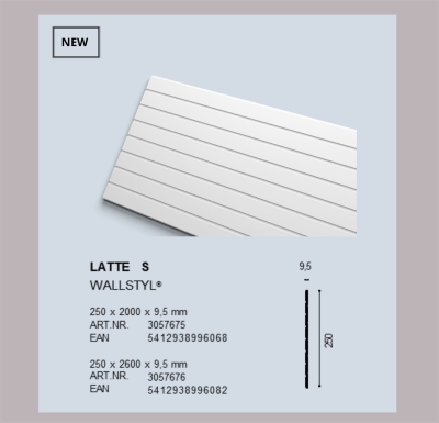 3D декоративни панели от полиуретан LATTE S