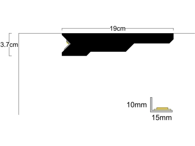 ПРОФИЛИ ЗА СКРИТО ОСВЕТЛЕНИЕ - XPS(екструдиран пенополистирол) LD 12