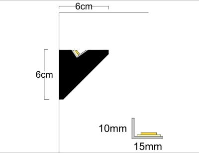 ПРОФИЛИ ЗА СКРИТО ОСВЕТЛЕНИЕ - XPS(екструдиран пенополистирол) LD 13