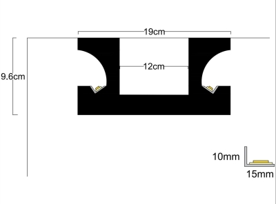 ПРОФИЛИ ЗА СКРИТО ОСВЕТЛЕНИЕ - XPS(екструдиран пенополистирол) LD 14