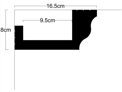 ПРОФИЛИ ЗА СКРИТО ОСВЕТЛЕНИЕ - XPS(екструдиран пенополистирол) LD 18