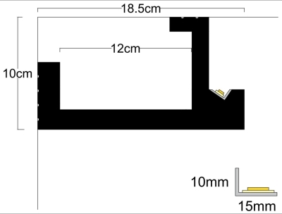 ПРОФИЛИ ЗА СКРИТО ОСВЕТЛЕНИЕ - XPS(екструдиран пенополистирол) LD-25