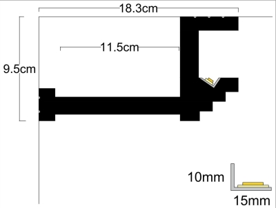 ПРОФИЛИ ЗА СКРИТО ОСВЕТЛЕНИЕ - XPS(екструдиран пенополистирол) LD-28