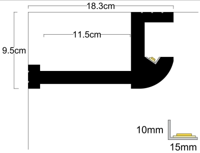 ПРОФИЛИ ЗА СКРИТО ОСВЕТЛЕНИЕ - XPS(екструдиран пенополистирол) LD-29