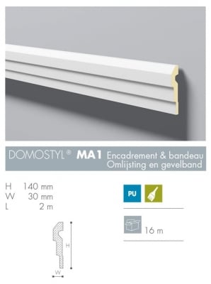 ПРОФИЛИ MNC NOËL & MARQUET - КОЛЕКЦИЯ DOMOSTYL-ПОЛИУРЕТАН-ФАСАДНИ MA 1