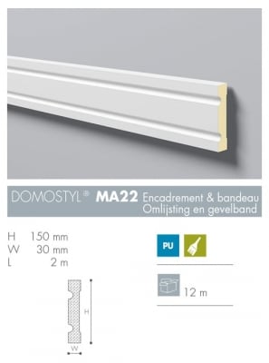 ПРОФИЛИ MNC NOËL & MARQUET - КОЛЕКЦИЯ DOMOSTYL-ПОЛИУРЕТАН-ФАСАДНИ MA 22