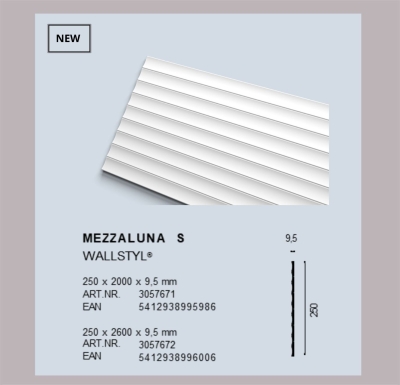 3D декоративни панели от полиуретан MEZZALUNA S