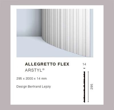 3D декоративни панели от полиуретан Wall panels Allegretto  flex 