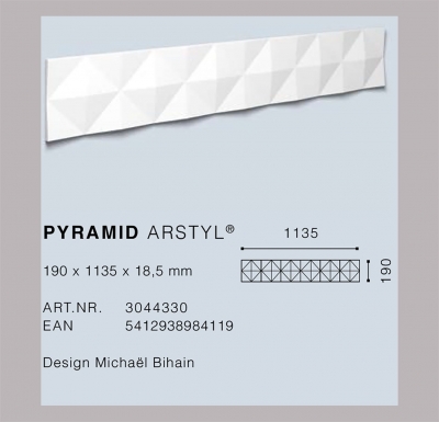 3D декоративни панели от полиуретан Wall Panels PYRAMID
