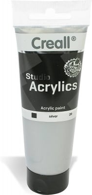 Акрилни бои CREALL Studio и KREUL SOLO Goya Creall Studio acrylic silver 120ml.
