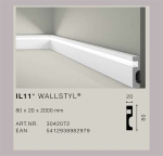 Подови первази с LED осветление Профил IL 11 бял